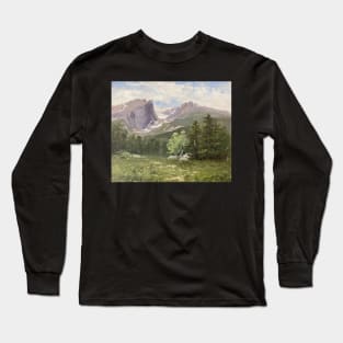 Mountains and Trees Original Art Long Sleeve T-Shirt